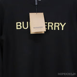 Burberry Gold Logo Print Black Sweatshirt - Photo 3