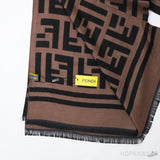 Fendi Scarf Silk and Wool Tan Brown - Photo 4