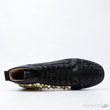 Christian Louboutin Louis Flat Black/Gold Leather (Dot Perfect) - Photo 4