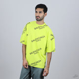 Balenciaga 22 Paris Oversized Neon T-Shirt (Economy Batch) - Photo 3