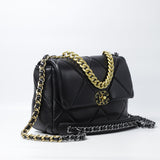 Shiny Lambskin, Gold-Tone, Silver-Tone & Ruthenium-Finish Metal Black (Dot Perfect) - Photo 3