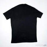 Prada Triangle Logo With Shoulder Stripes Black T-Shirt - Photo 2
