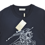 Burberry Plain Horsery Printed Black T-Shirt (Imported Premium Finish) - Photo 4