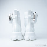 Prada Monolith Brushed Leather Nylon Boots (Dot Perfect) - Photo 8