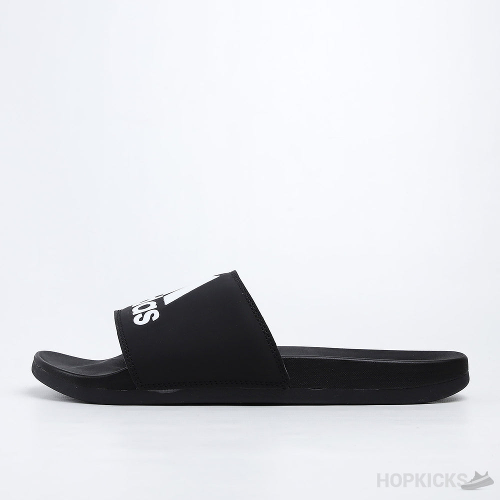 Adilette Core Black White Logo Slides