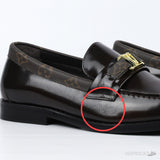 LV Major Side Monogram Brown Loafers (Dot Perfect) (Slightly Stained) - Photo 2