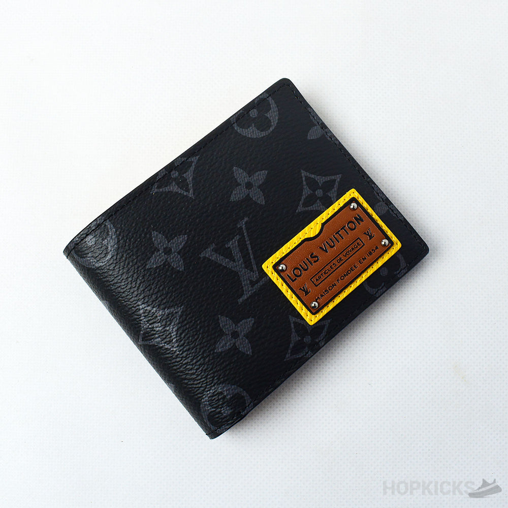 LV Monogram Eclipse Gaston Label Multiple Wallet