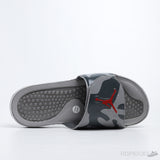 Air Jordan Hydro 4 White Cement Grey Slides - Photo 5
