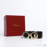 F*rragamo Gancini Gold Buckle Leather Belt - Photo 4