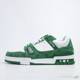 LV Trainer Green Monogram Denim White - Photo 1