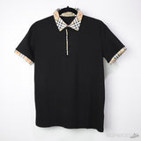 B*rberry Vintage Check Cotton Black Polo Shirt - Photo 1