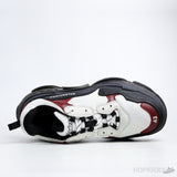 Bale*ciaga Faded Triple S Clear Sole Black White And Red - Photo 4