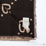 GG Wool Scarf in Black and Beige - Photo 5