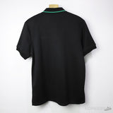 Pr*da Logo Green Neck Polo Shirt Black - Photo 2