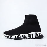 Bale*ciaga Speed Graffiti Trainer Black White - Photo 1