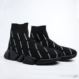 Bale*ciaga Speed Trainer 2.0 All Over Logo Black White (Premium Plus Batch) - Photo 7