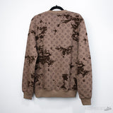 LV Logo Brown Camo Sweatshirt - Photo 2