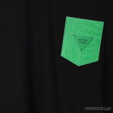 Bottega Veneta Green Logo Black T-Shirt - Photo 4