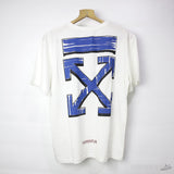 Off-White Blue Paint Print White T-Shirt - Photo 2