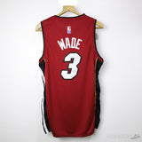 NBA Dwyane Wade Red Miami 3 Red Jersey - Photo 2