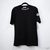 Moncler Collar Logo Black T-Shirt - Photo 1