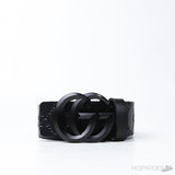 GG Marmont Embossed Black Belt - Photo 1