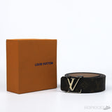 LV Silver Buckle Brown Pattern Belt - Photo 4