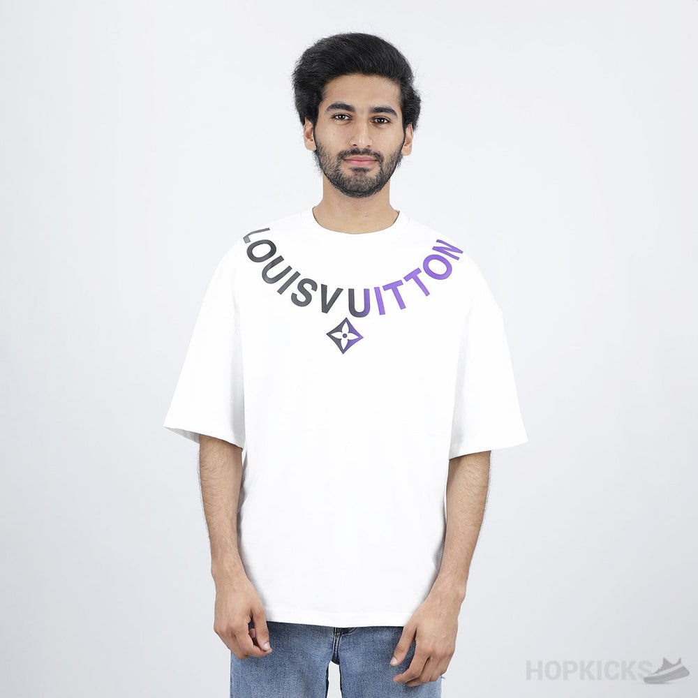 LV Necklace White T-Shirt
