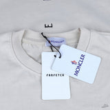 Moncler Beige Black Logo T-Shirt - Photo 8