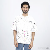 OFF-WHITE X Marais Splatter Print White T-Shirt - Photo 5