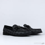 LV Moccasin Plain Leather Brown Loafers (Dot Perfect) - Photo 9