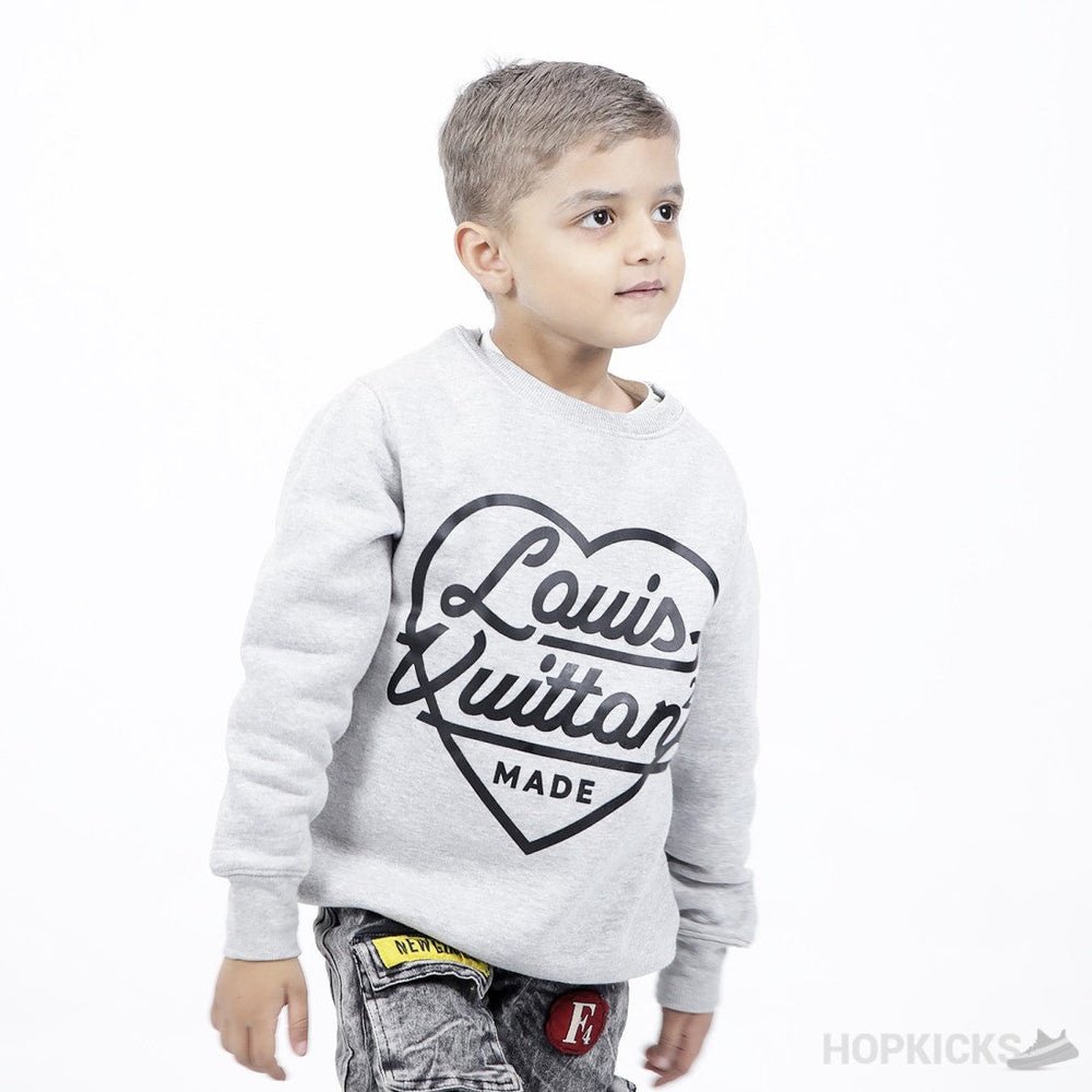 Louis Vuitton x Nigo Printed Heart Sweatshirt Light Grey