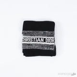 Dior Stripe Hat, Scarf Set Black and Grey - Photo 5