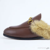Gucci Princetown furr Loafers Bordeaux - Photo 10