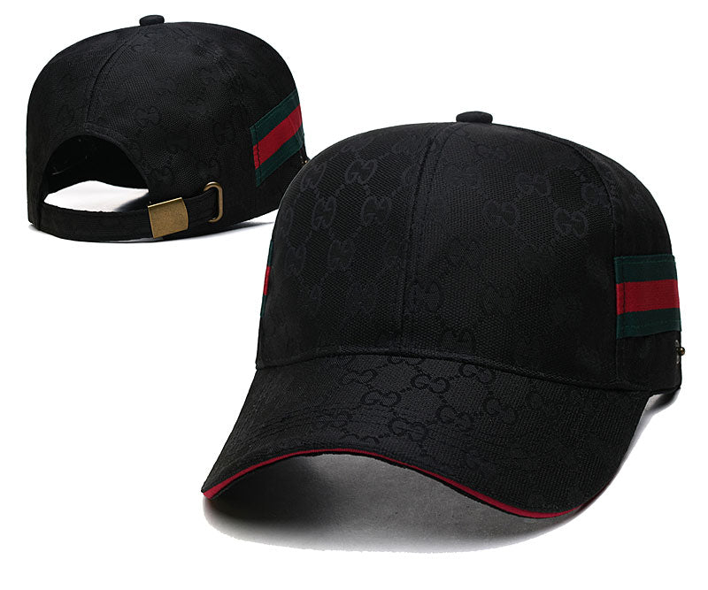Gucci Cotton GG Web Stripe Black Cap