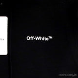 OFF-WHITE Printed Logo Cotton Hoodie Black - Photo 4