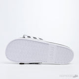 Adilette Core White Black Stripes Slides - Photo 6