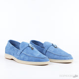 Loro Piana Blue 10mm Suede Loafers With Charms (Premium Batch) - Photo 6