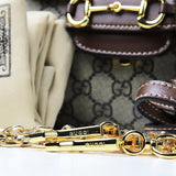 Gucci Beige 'Horsebit 1955 Mini' Shoulder Bag (Dot Perfect) - Photo 4