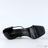 Saint Laurent Opyum Black Silver Sandals (Dot Perfect) - Photo 5