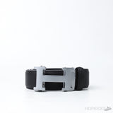 Hermes Constance Black-Silver Belt - Photo 1
