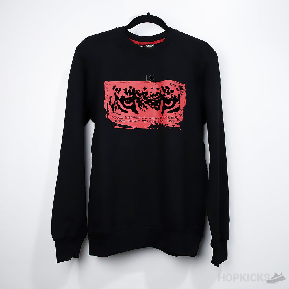 D&GG Logo-Plaque Cotton Sweatshirt