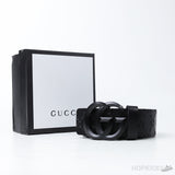 GG Marmont Embossed Black Belt - Photo 5