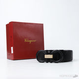 Ferragamo Ganici Black-Gold Buckle Belt - Photo 5