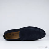 Loro Piana Summer Walk Loafers Suede Blue (1:1) - Photo 5