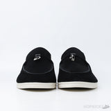 Loro Piana Summer Charms Walk Suede Loafer Black (Dot Perfect) - Photo 6