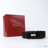 Ferragamo Ganici Printed Buckle Black Belt - Photo 5