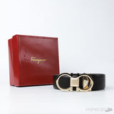 Ferragamo Ganici Gold Buckle Black Belt - Photo 5
