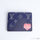 LV x Nigo Monogram Blue Multiple Wallet - Photo 1