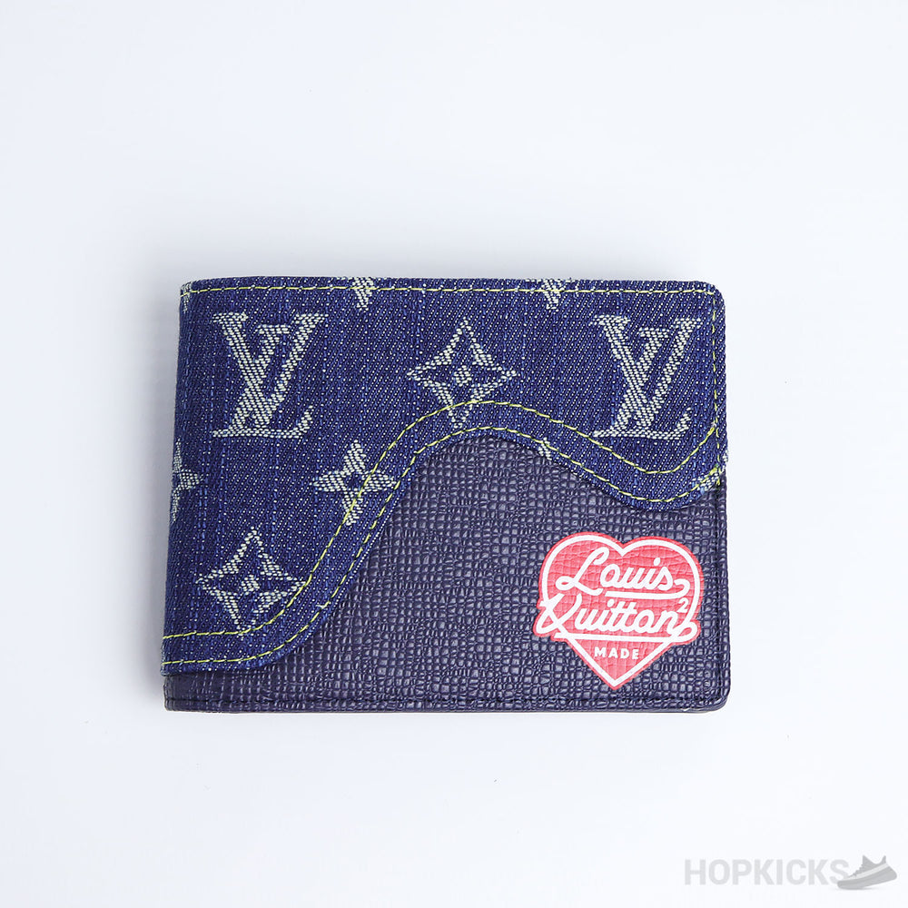 LV x Nigo Monogram Blue Multiple Wallet